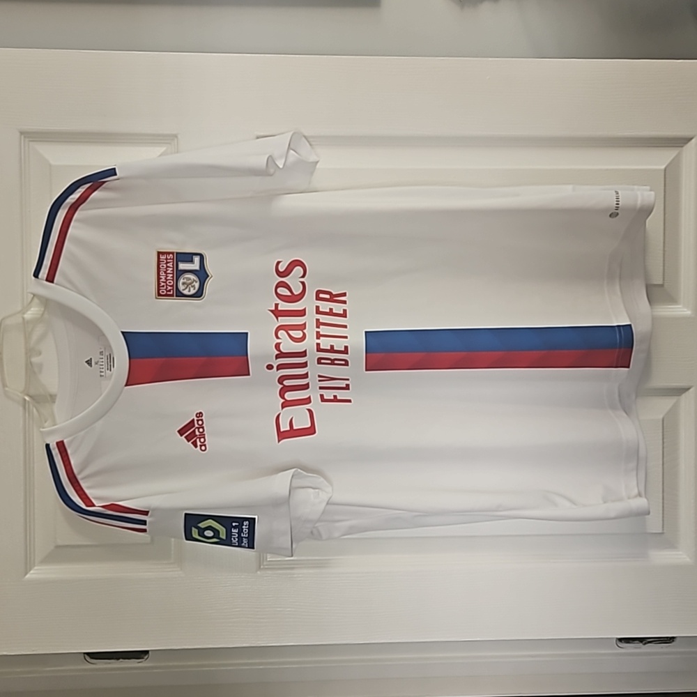 Adidas Olimpique Lyonnais 22/23 Home Jersey Lacazette 10, XL, White